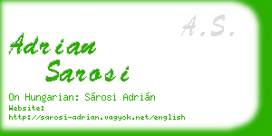 adrian sarosi business card