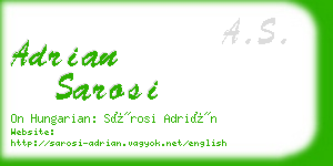 adrian sarosi business card
